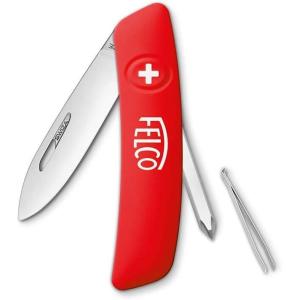 imageFelco Swiss Multitool Knife F 501  MultiPurpose Steel Knife with Tweezer ampamp Corkscrew AttachmentF 502