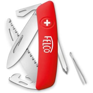 imageFelco Swiss Multitool Knife F 501  MultiPurpose Steel Knife with Tweezer ampamp Corkscrew AttachmentF 506